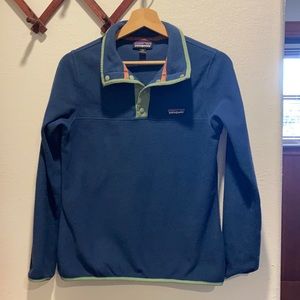 Patagonia fleece Snap-T pullover, blue size xs